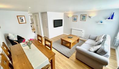 Living and dining area.