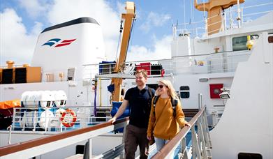 People disembarking Scillonian III passenger ferry